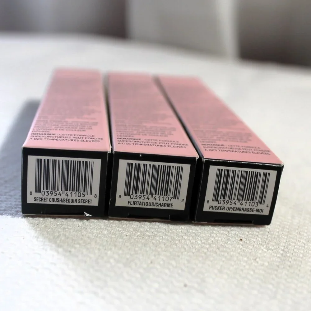 Lot of 3 fmg Love Lip Butter - Pucker Up, Flirtatious, Secret Crush, NIB